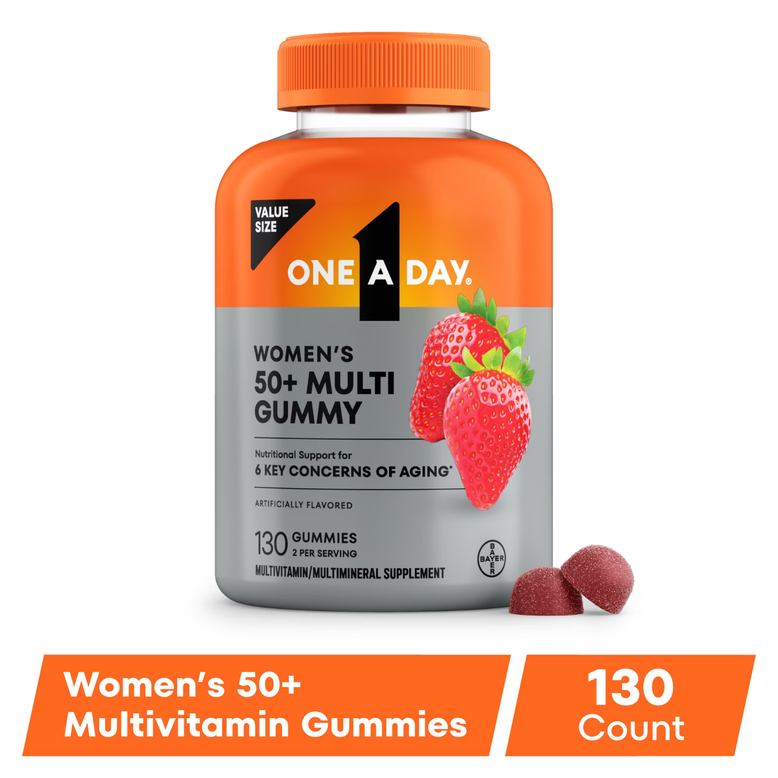 One A Day Women’s 50+ Advanced Multivitamin Gummies 130 Ct 💊✨
