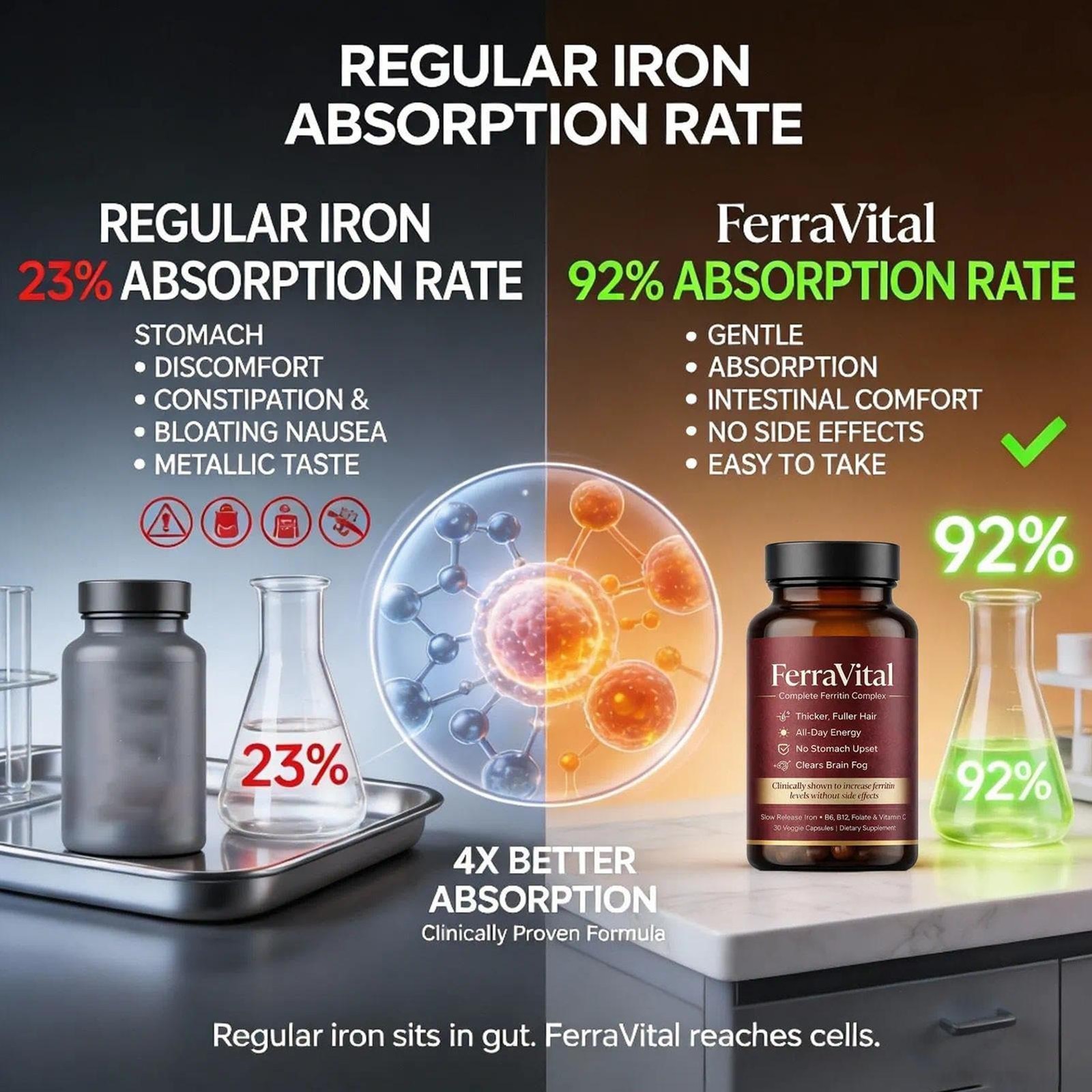 FerraVital Ferritin Support Iron Supplement For Women – Supports Healthy Iron