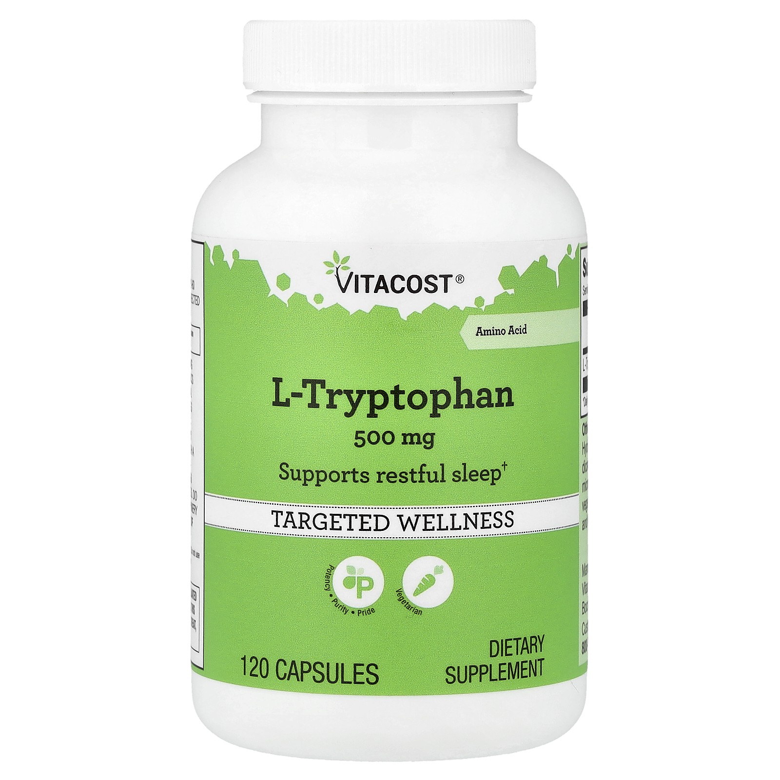 L-Tryptophan, 500 mg, 120 Capsules