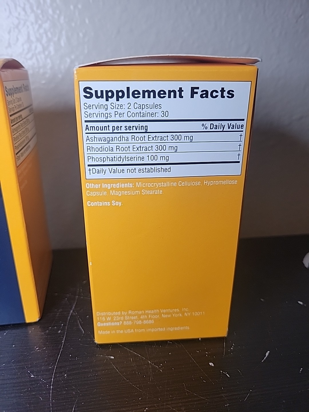 Lot Of 2 Roman Sress Relief Ashwagandha 60 Capsules Each 8/2025