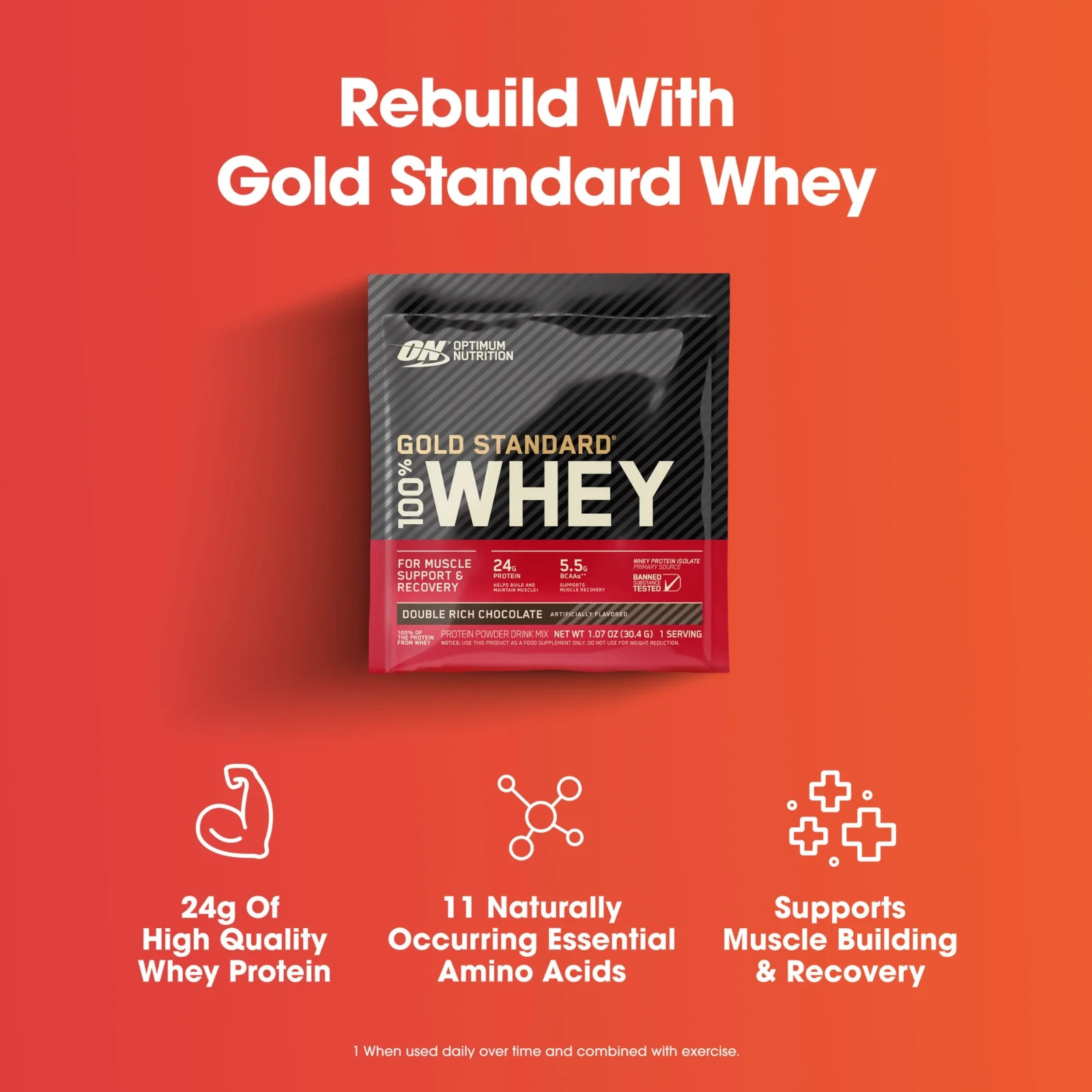 Optimum Nutrition Fitness Starter Kit New Sealed Creatine Amino Whey, TWO, NIB