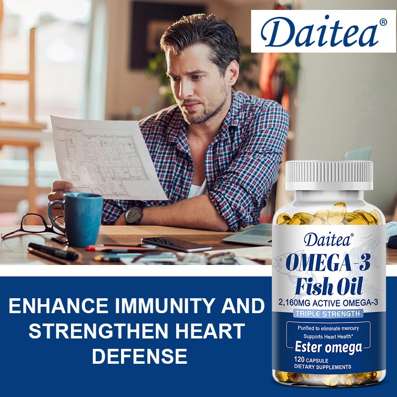 Omega 3 Fish Oil 2160 Mg Strengthen Heart Enhance Immunity 30/60/120 Capsules