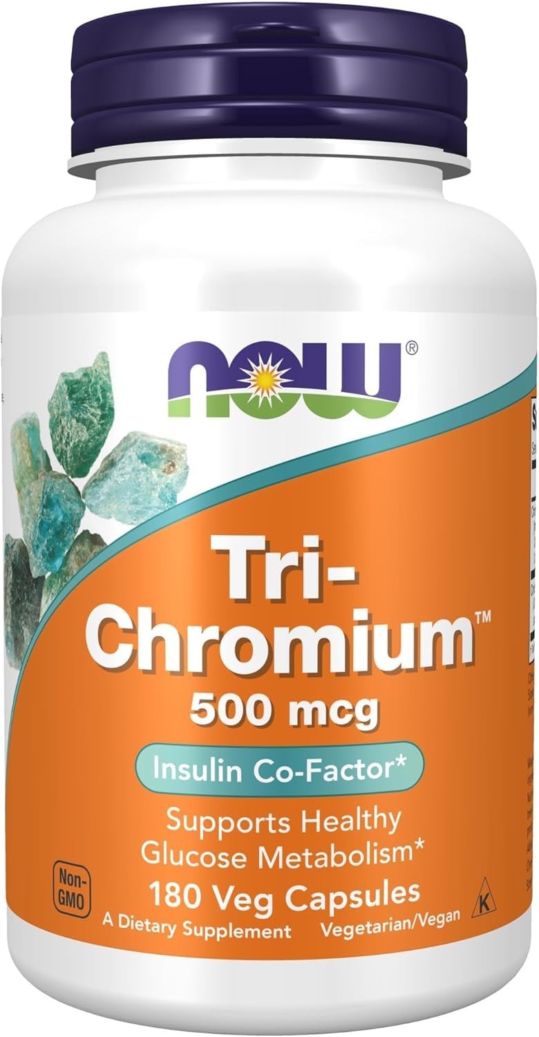 NOW Foods Supplements, Tri-Chromium 500mcg 180 v caps