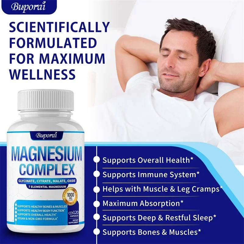 Magnesium Complex 240pcs,Relaxation,Supports Muscle,Bone & Heart Health,Immunity