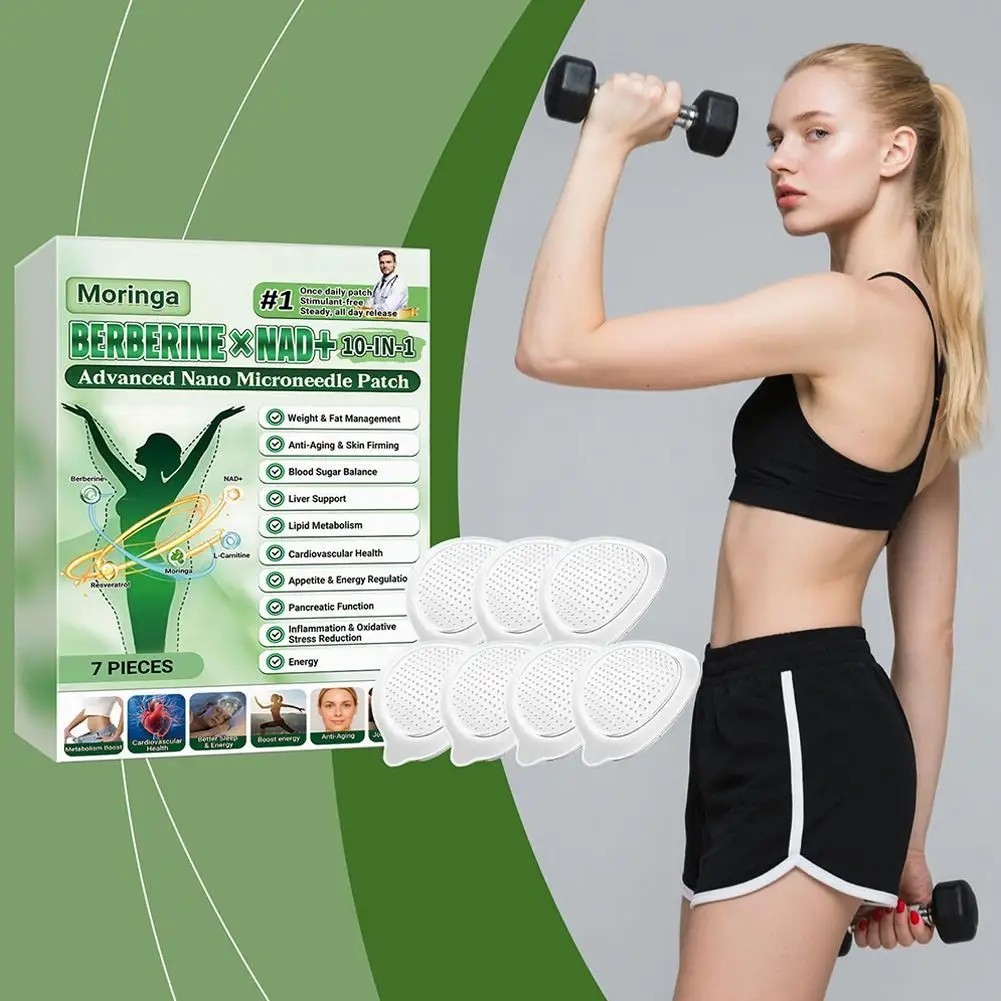 50% OFF Moringa Berberine x NAD+ 10-in-1 Advanced Nano Microneedle Patches New