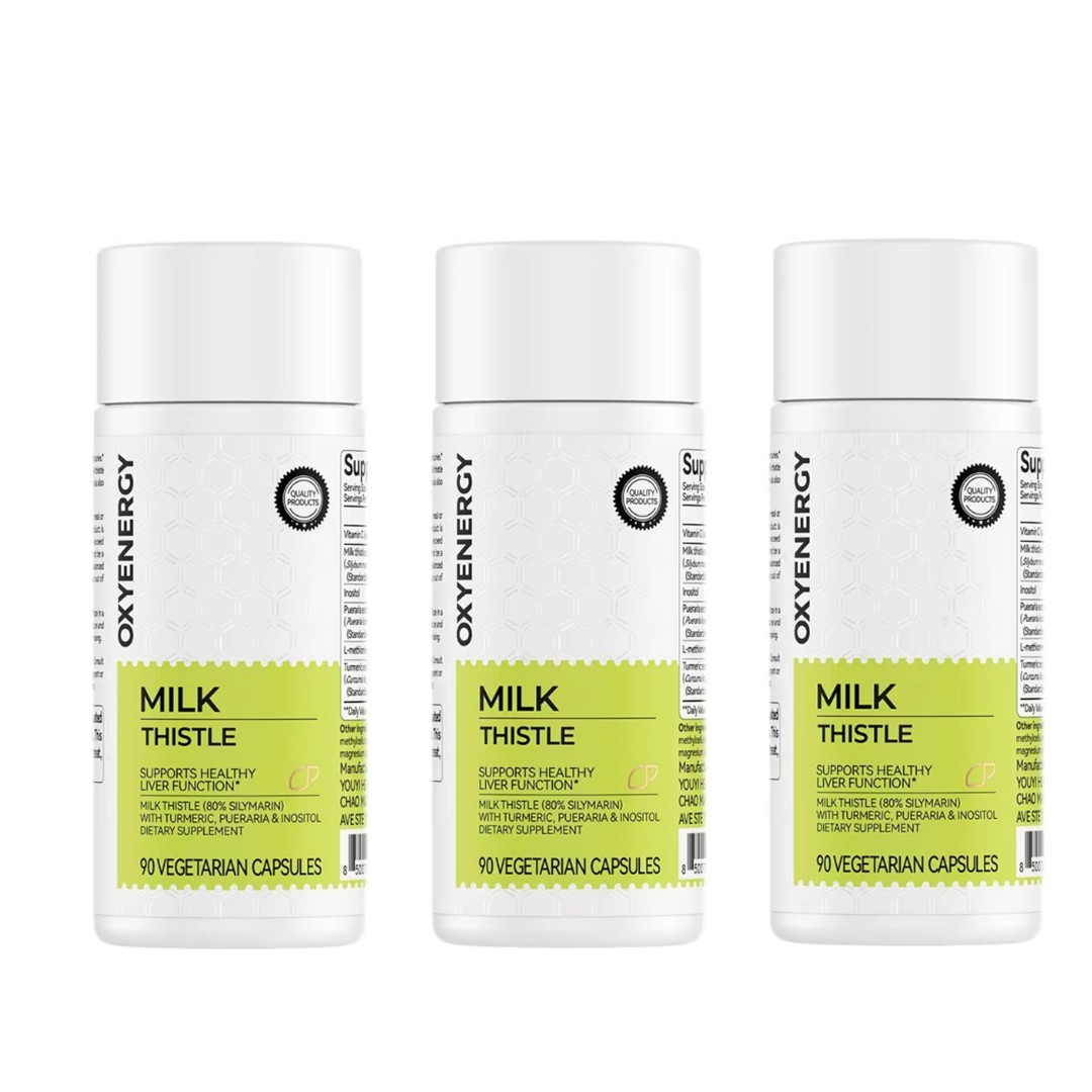 2 BOTTLES—Milk Thistle Liver Detox Supplement – 300mg Silymarin – OXYENERGY✅