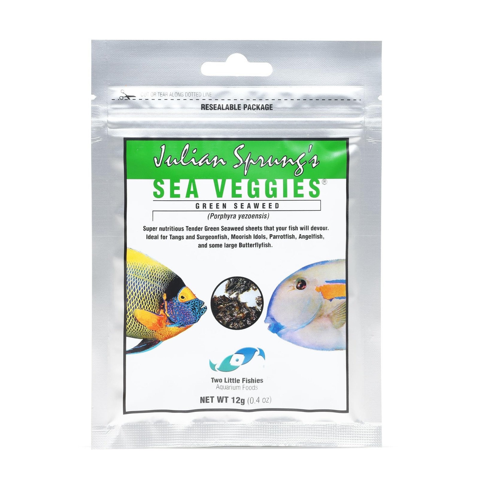 Two Little Fishies Atlsvgs2 Sea Veg-Green Seaweed, 0.4 oz