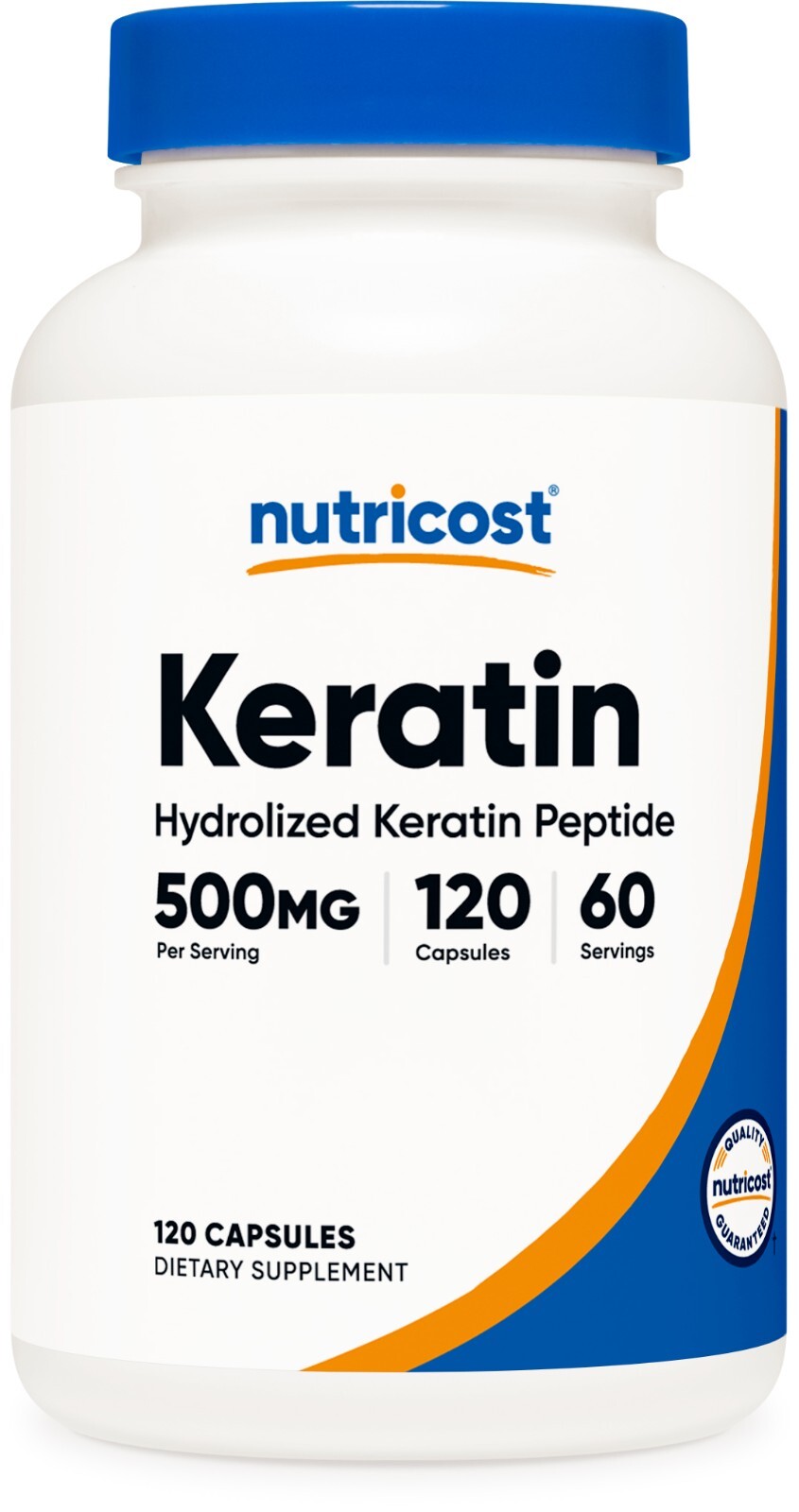 Nutricost Keratin Hydrolized Peptide Capsules – 500MG, 120 Capsules, 60 Servings