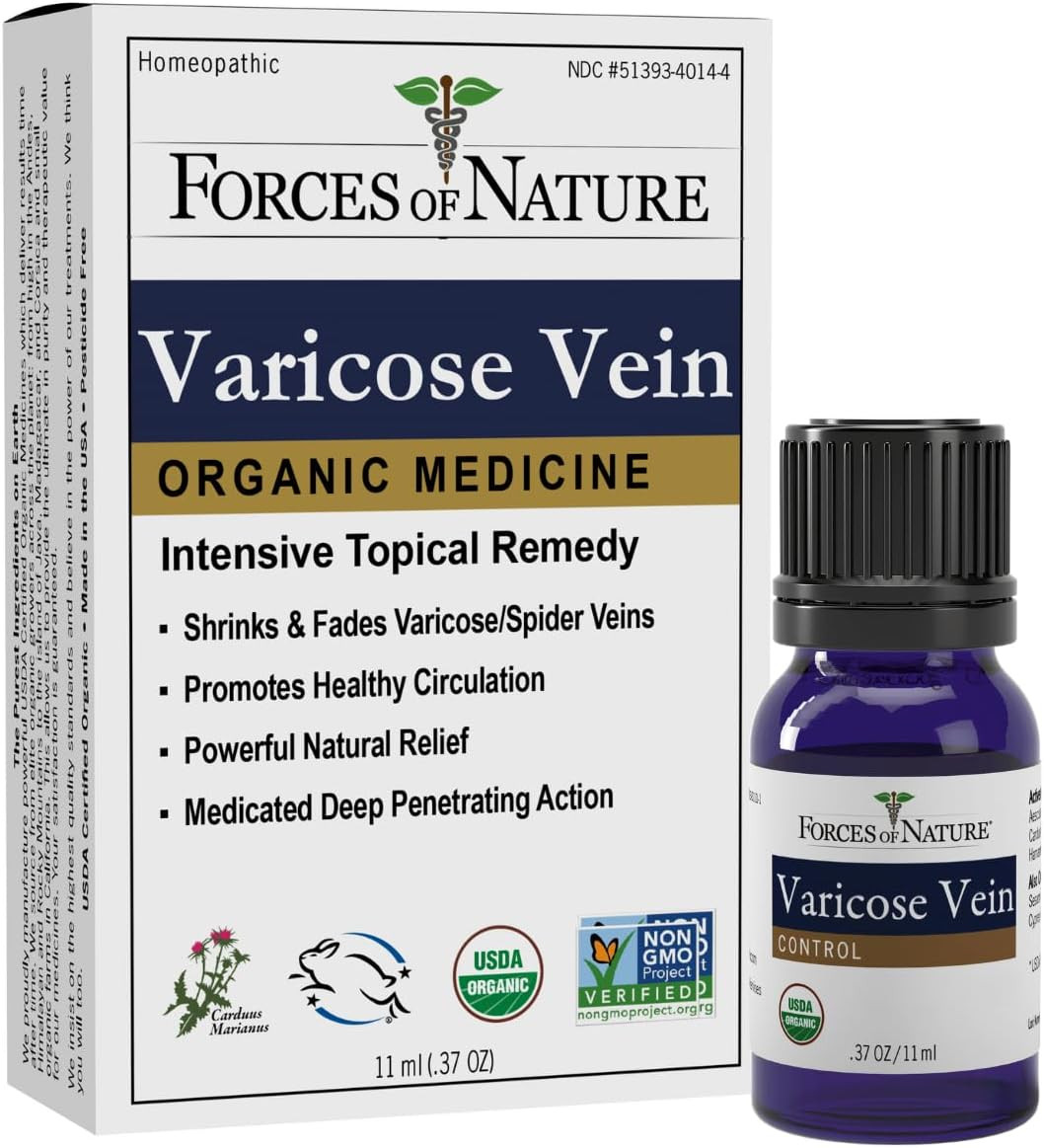 Varicose Veins Treatment, Organic Homeopathic Medicine, 0.37 Fl Oz, Helps Shrink