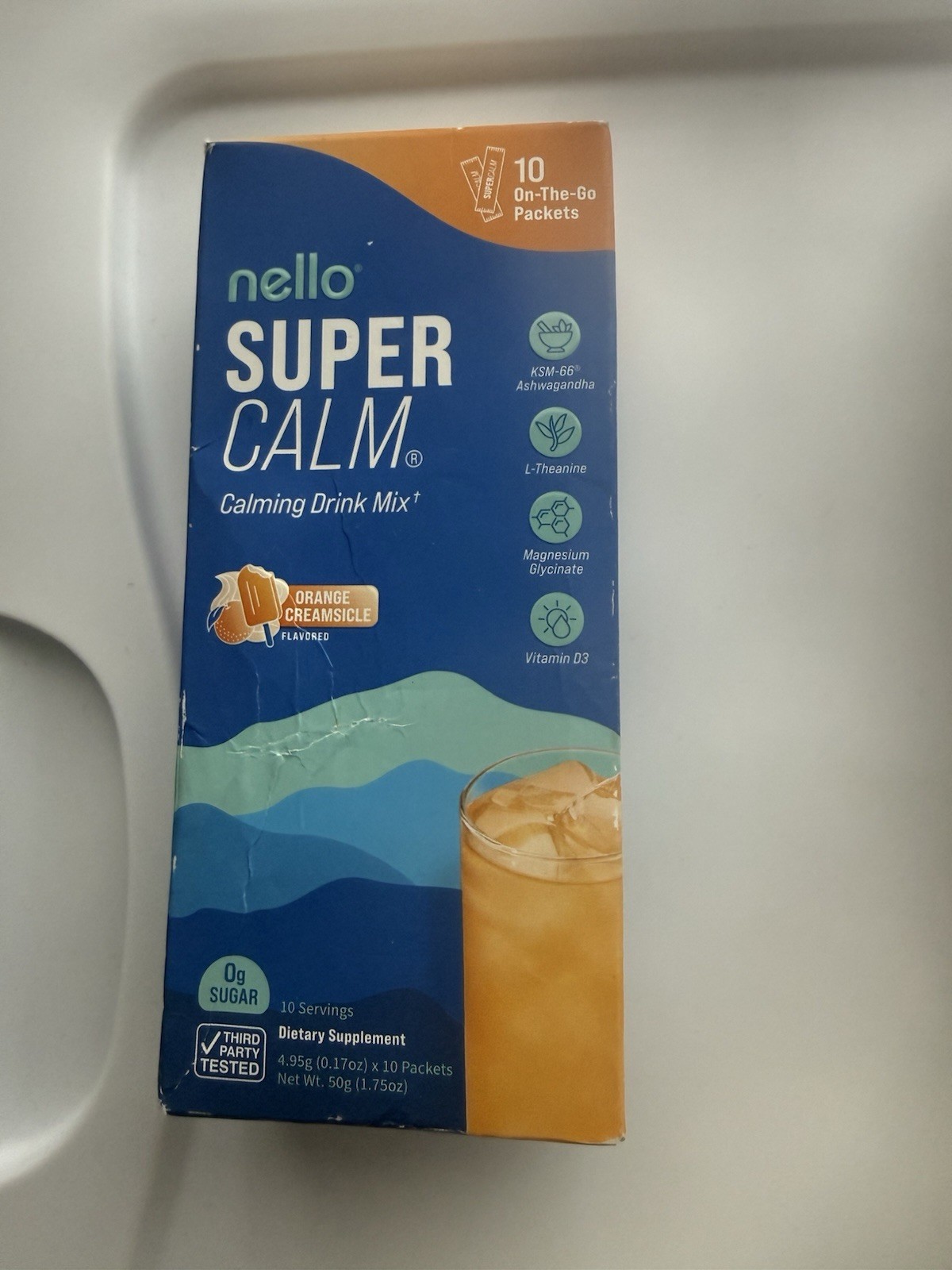 nello Super Calm Calming Drink Mix Orange Creamsicle 10 Packets Exp 08/2027