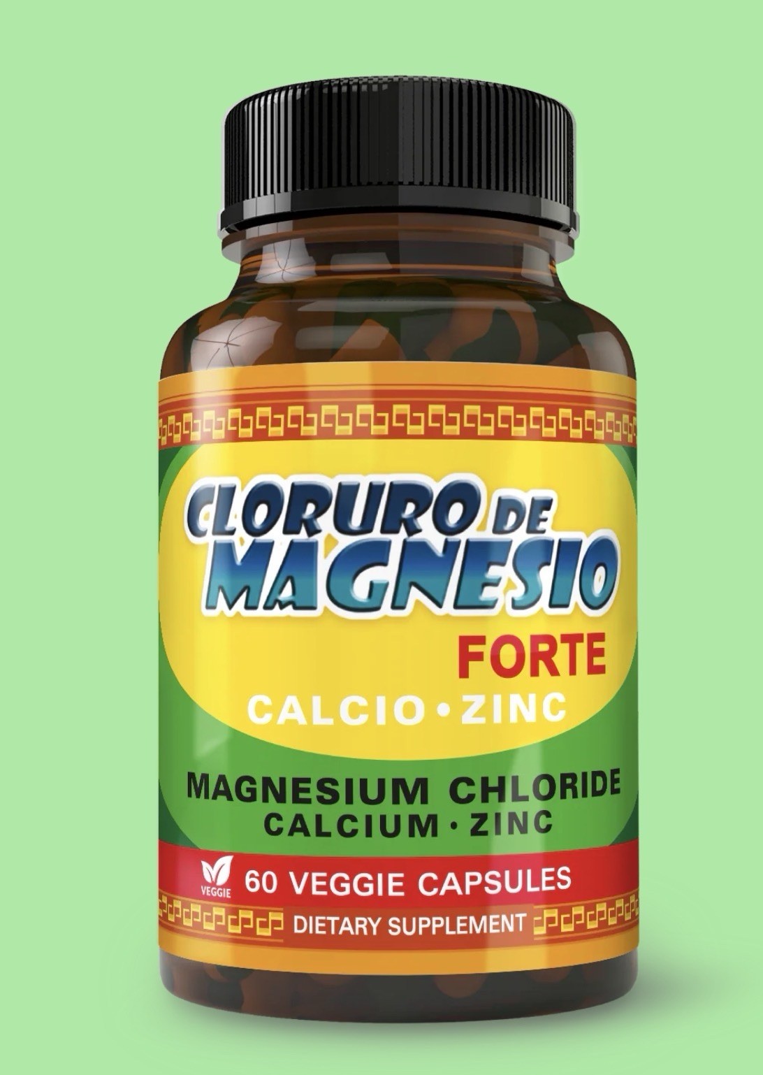 Cloruro de Magnesio Forte Calcio-Zinc 60 Veggie Capsules