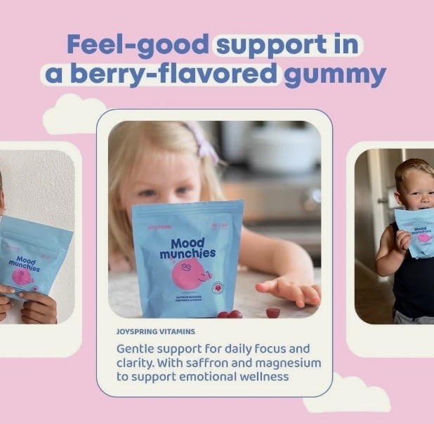 JoySpring Mood Munchies Saffron Gummies For Mood & Focus 60 Count Brand New Seal