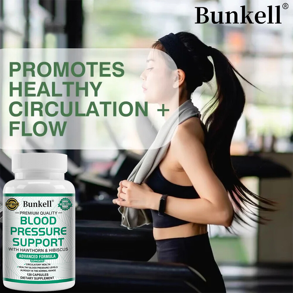 Healthy Blood Pressure Supports, w/Hawthorn + Garlic Power Extract