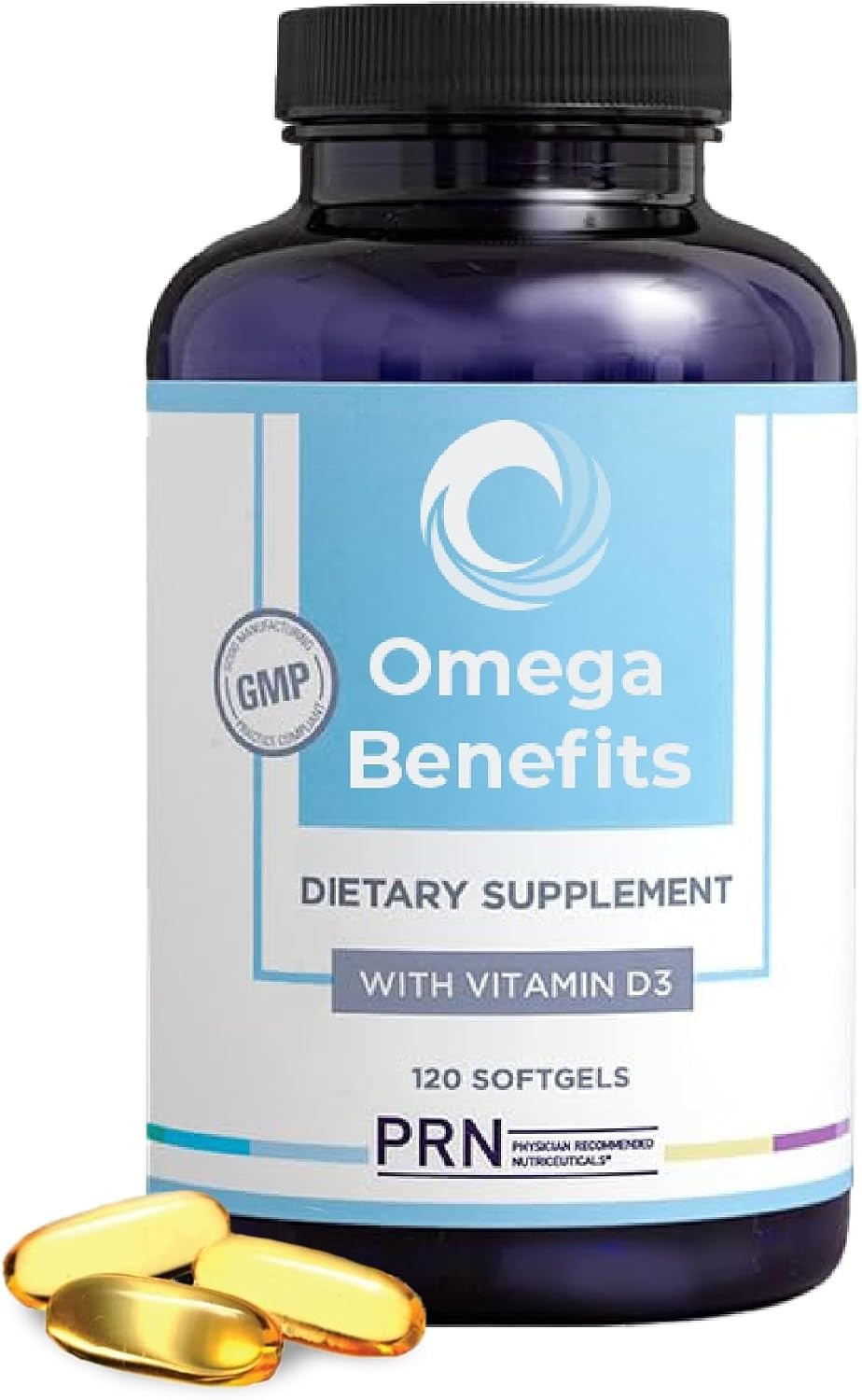 PRN Omega 3 Supplement – 120 Softgels, 30-Day Supply – Fish Oil Omega 3 Supple