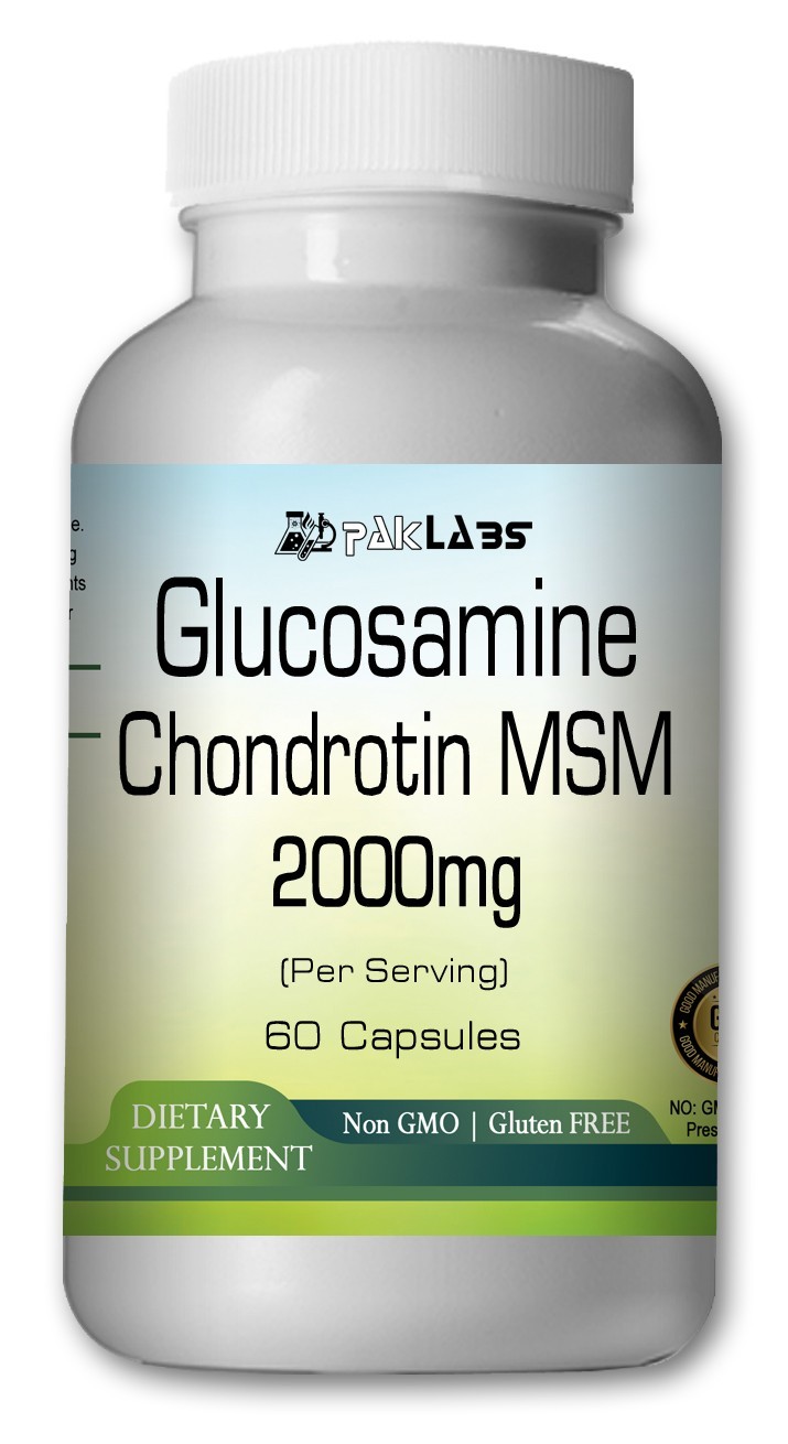Glucosamine Chondroitin & MSM 2000mg Serving -, Bones Joint Support Pill Capsule