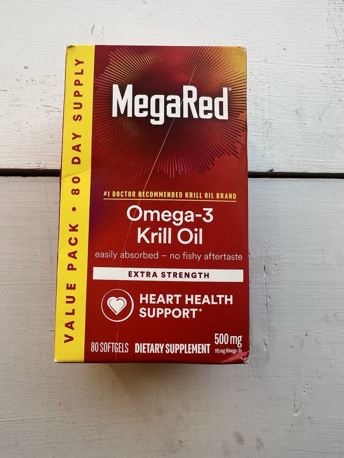 Schiff Mega Red 4 in 1 500mg Omega 3 Fish Oil – 80 Softgels Exp 7/2027