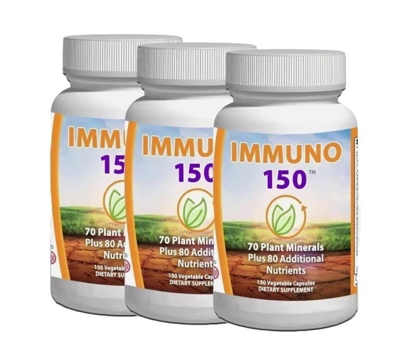 2 BOTTLES-Immuno 150 Immune Support Supplement –150 Veg Caps Vitamins & Minerals