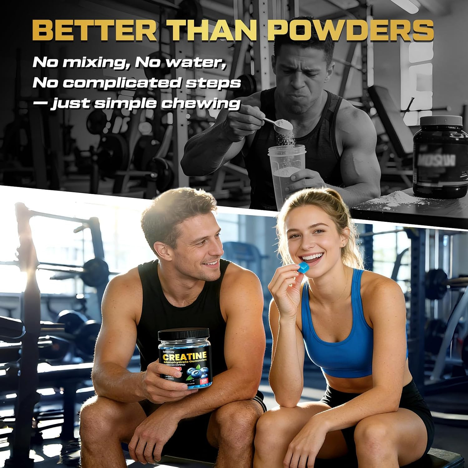 Creatine Gummies for Men & Women, 5-In-1 Complex with Taurine, L-Carnitine, Vita