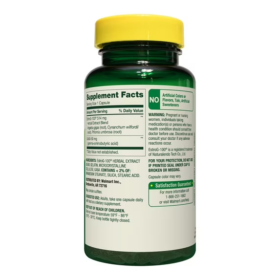 Spring Valley Menopause Support with Estro-G 100 for Women’s Health Capsules, 30