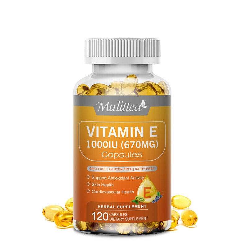 3xVitamin E 1000 Iu 670mg Capsules – Supports Skin, Hair, Immune and Eye Health