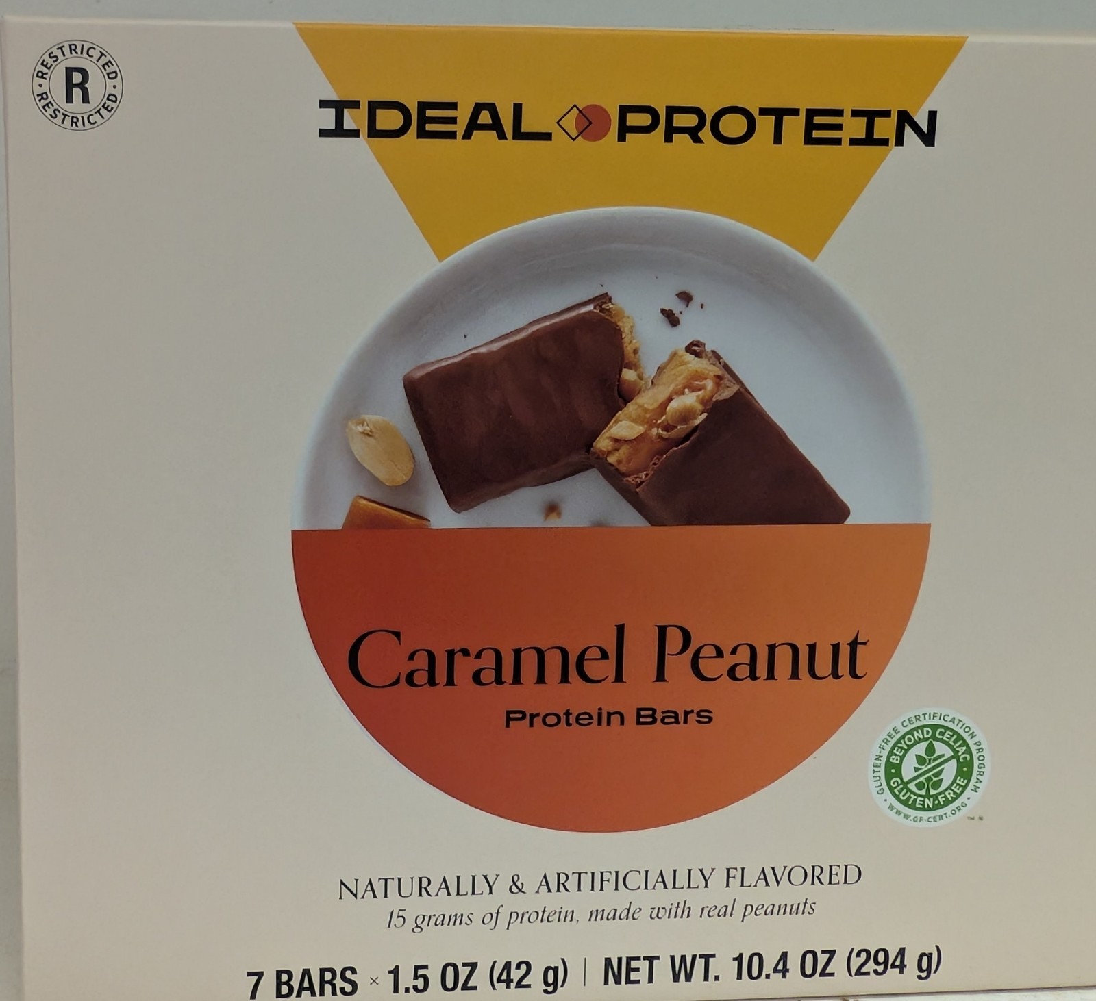 Ideal Protein Caramel Peanut Protein Bars 7 Pack 15grams EXP 11/30/2026