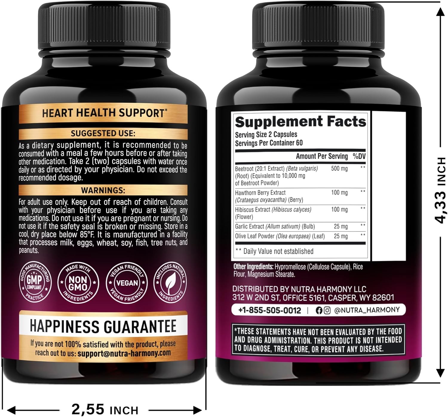 Beet Root Capsules – Healthy Blood Pressure Support Supplement** for Heart & Cir