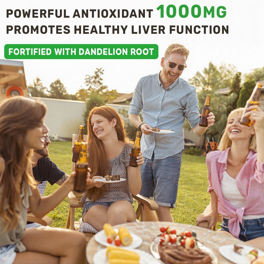 Liver Cleanse & Detox Support Supplement 1600mg with 120 caps + Milk Thistle