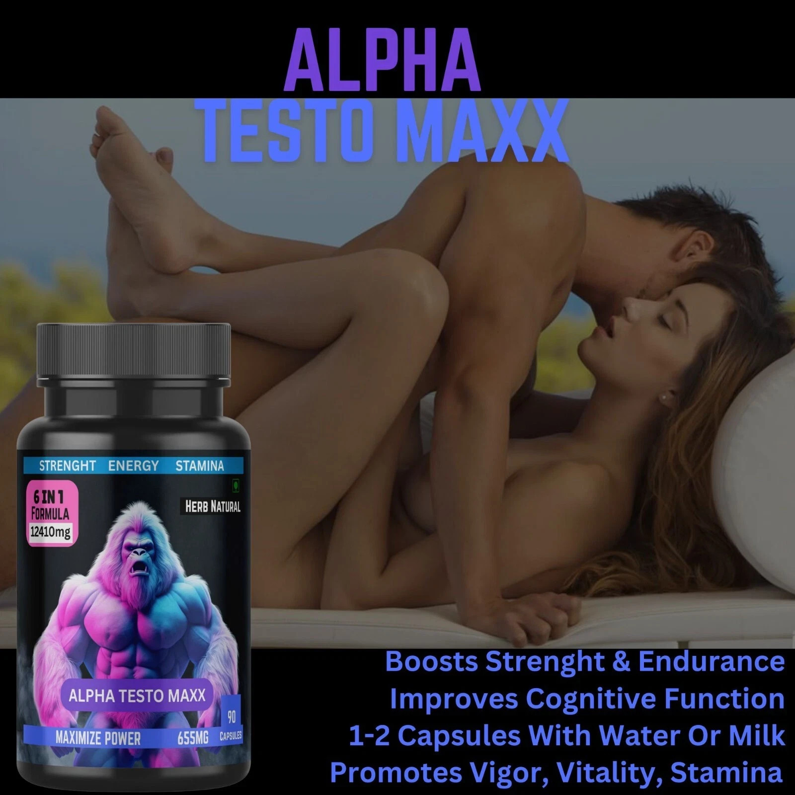 NEW . 90 Powerful capsule Works Fast. 100% Ayurvedic Money Back Guarante