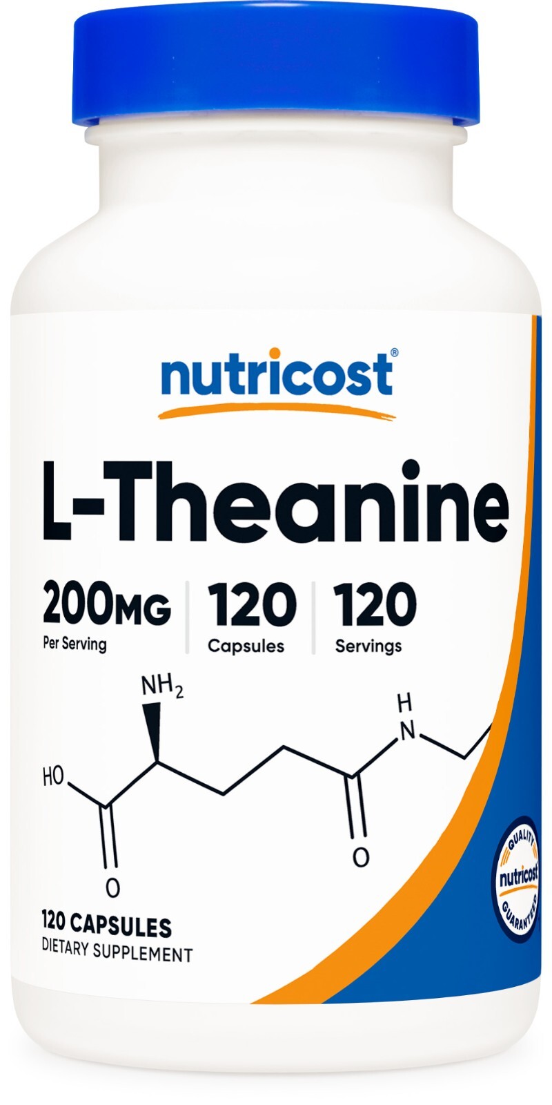 Nutricost L-Theanine 200mg, 120 Capsules, Double Strength – Non-GMO, Gluten Free
