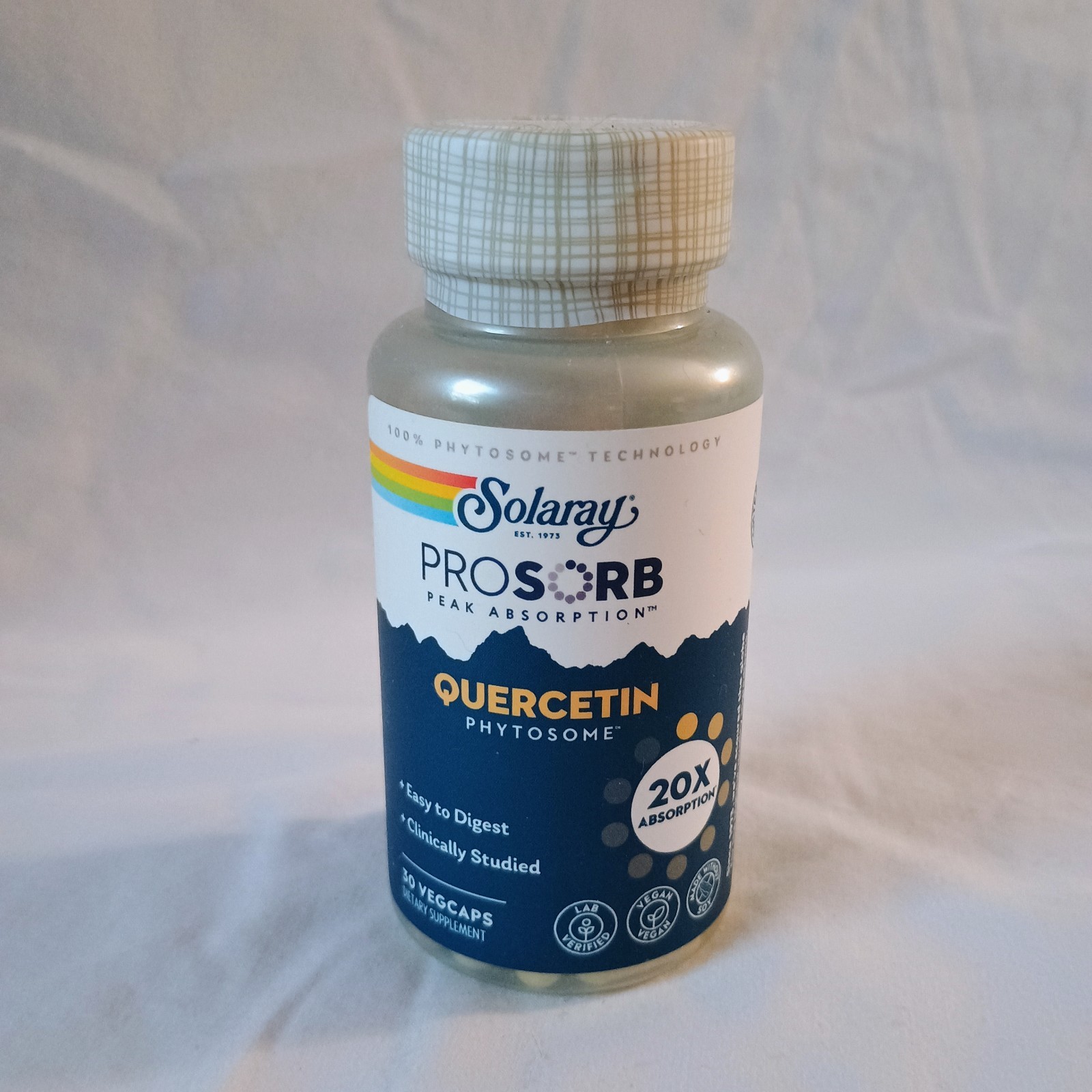 Solaray ProSorb Quercetin Phytosome 30 VegCaps 20X Absorption Exp 1/27