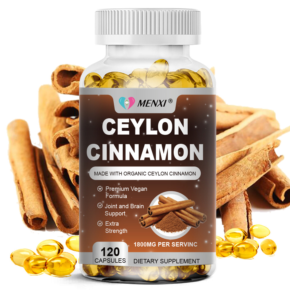 Organic 1800mg Ceylon Cinnamon Capsules Potency Blood Sugar Support 240 Pills
