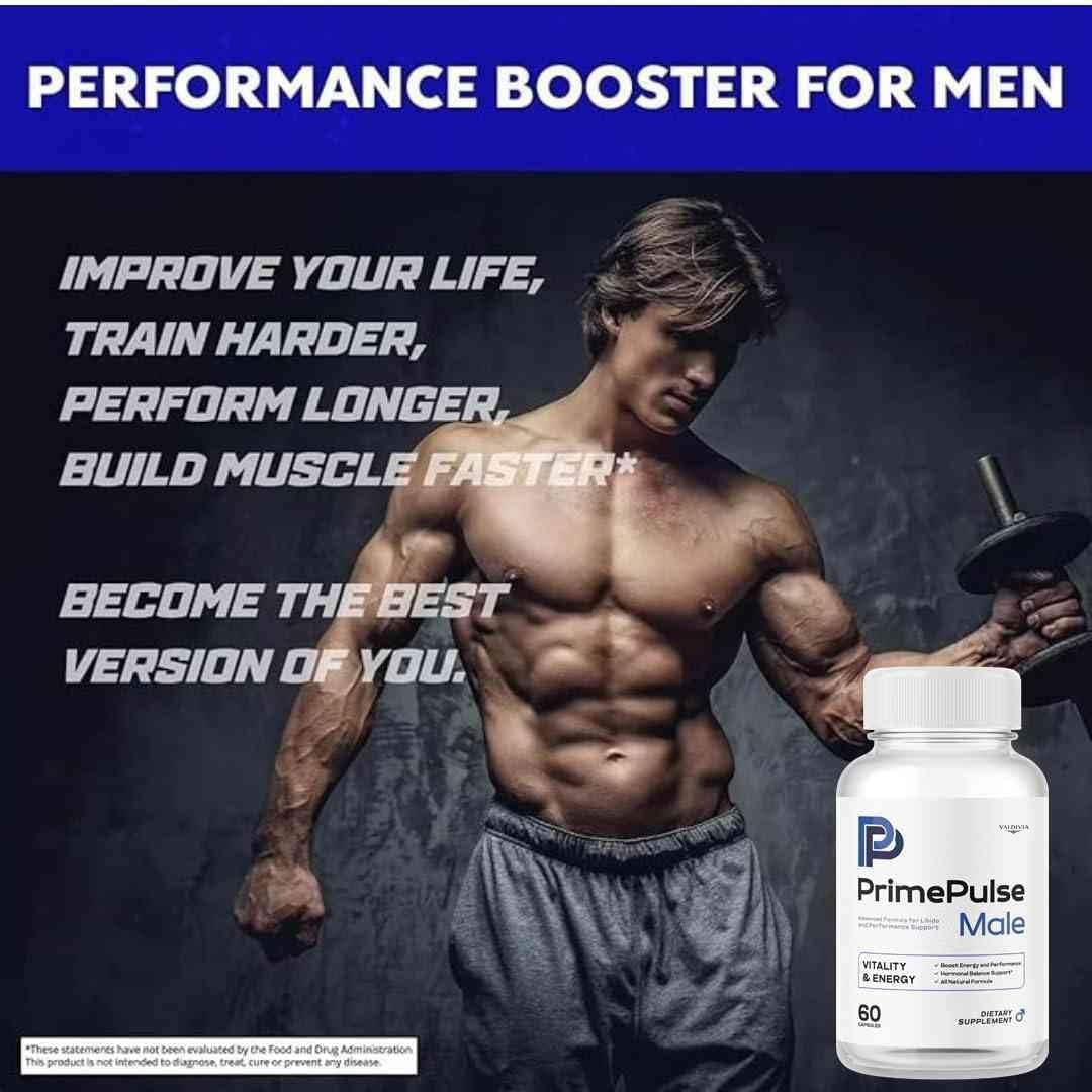Prime Pulse Male Supplement Capsules Men Energy Strength Vitality 1 Pack 60Ct