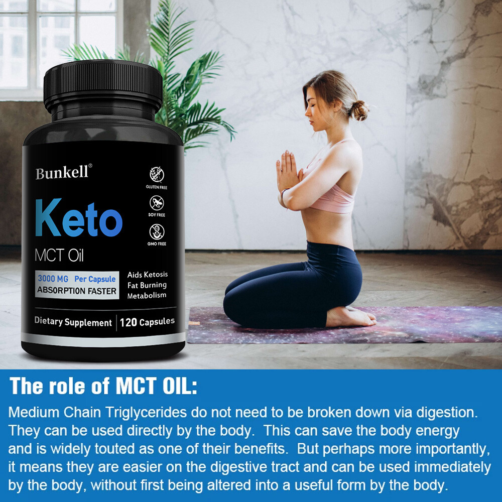 Keto MCT Oil Capsules,Improve digestion and absorption,Promotes Energy&Stamina