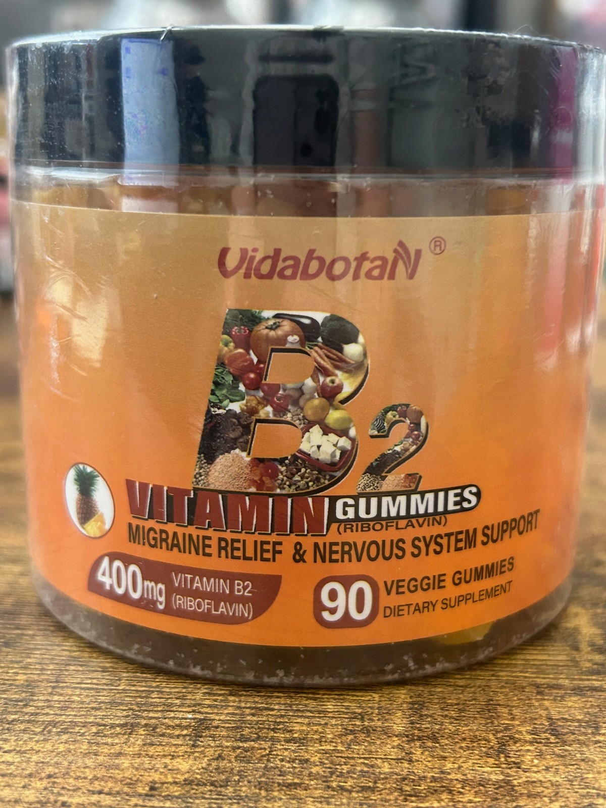 Vidabotan Vitamin B2 Riboflavin 400Mg Magnesium Coq10 – 90 Gummies Exp 05/27