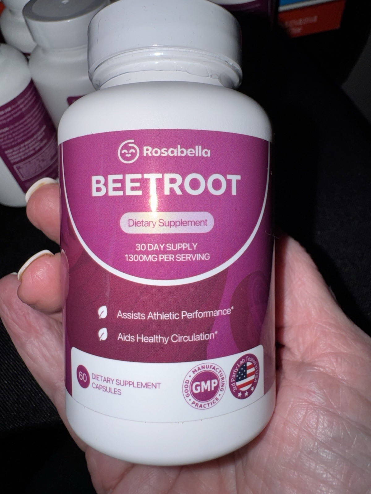 Free Shipping – Rosabella Beetroot 1300mg 60 Capsules