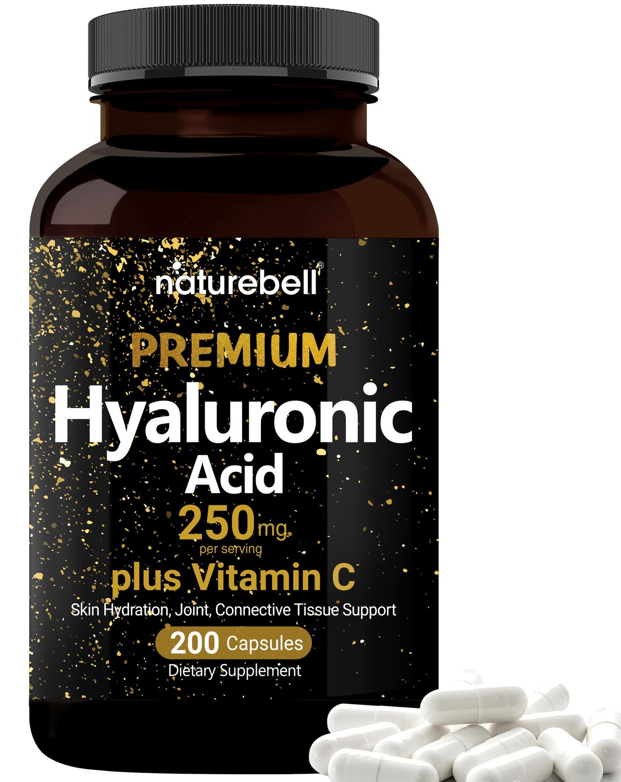 NatureBell Hyaluronic Acid Supplements 250mg | 240 240 Count (Pack of 1)