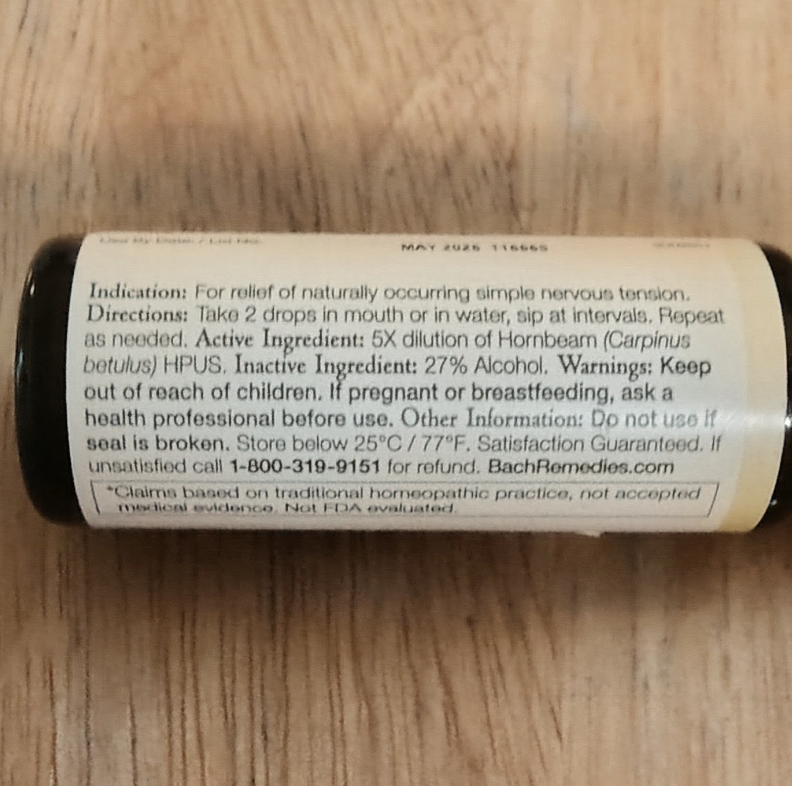 Bach Original Flower Remedies, Hornbeam, 0.7 fl oz (20 ml) Homeopathic