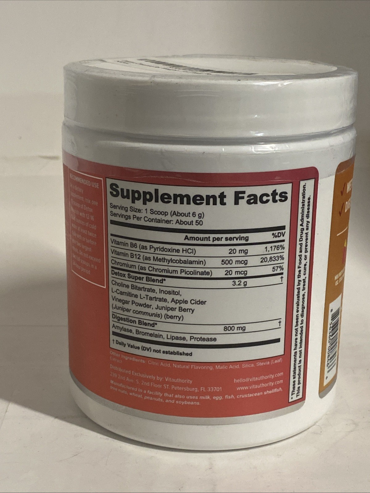 Vitauthority, Detox Nourish, Pink Lemonade , 10.6 oz (300 g) 2/26