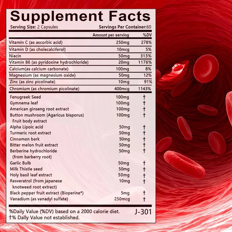 ADVANCED BLOOD SUGAR SUPPORT，Promote healthy blood sugar and blood pressure
