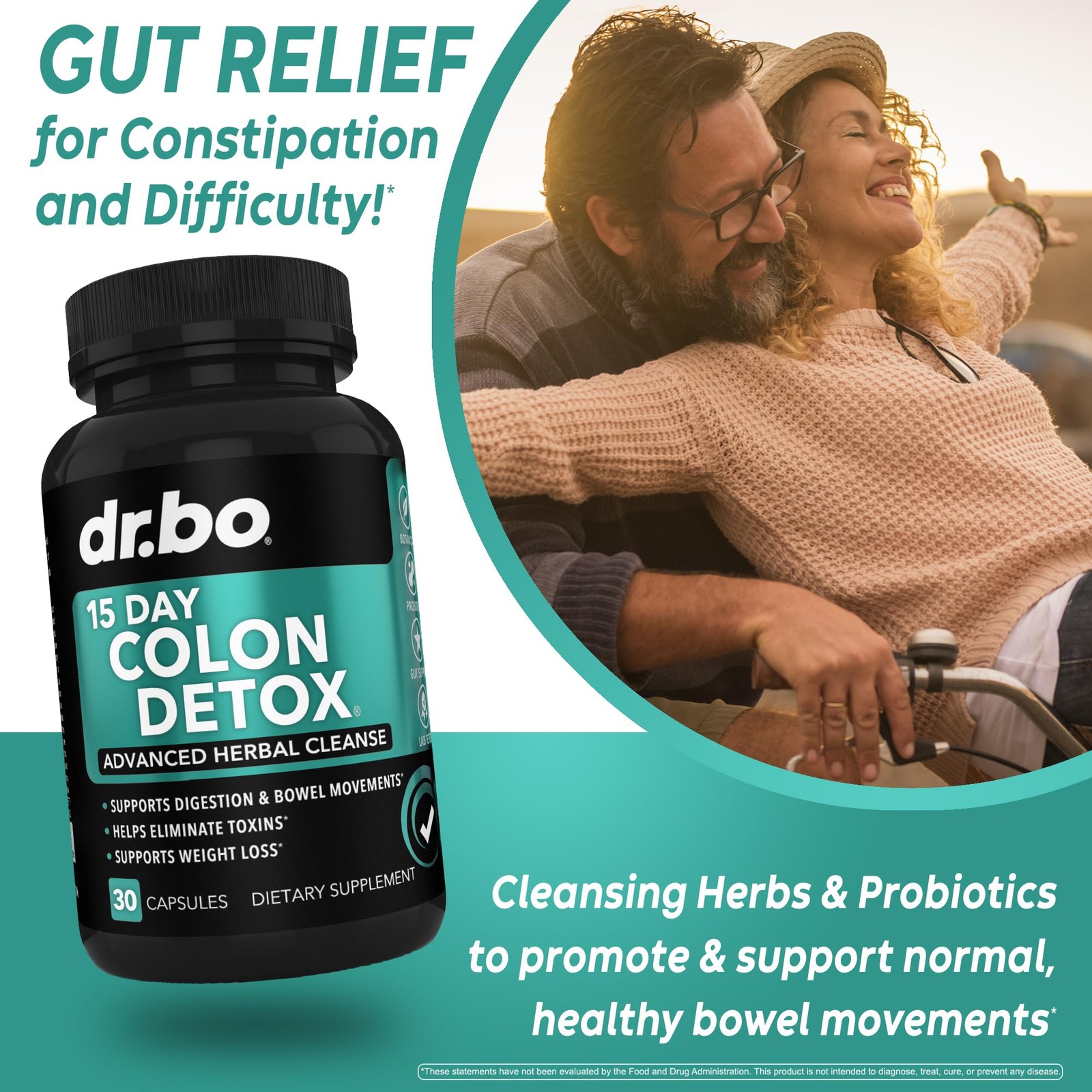 Colon Cleanser Detox for Weight Flush – 15 Day 30 Count (Pack of 1)