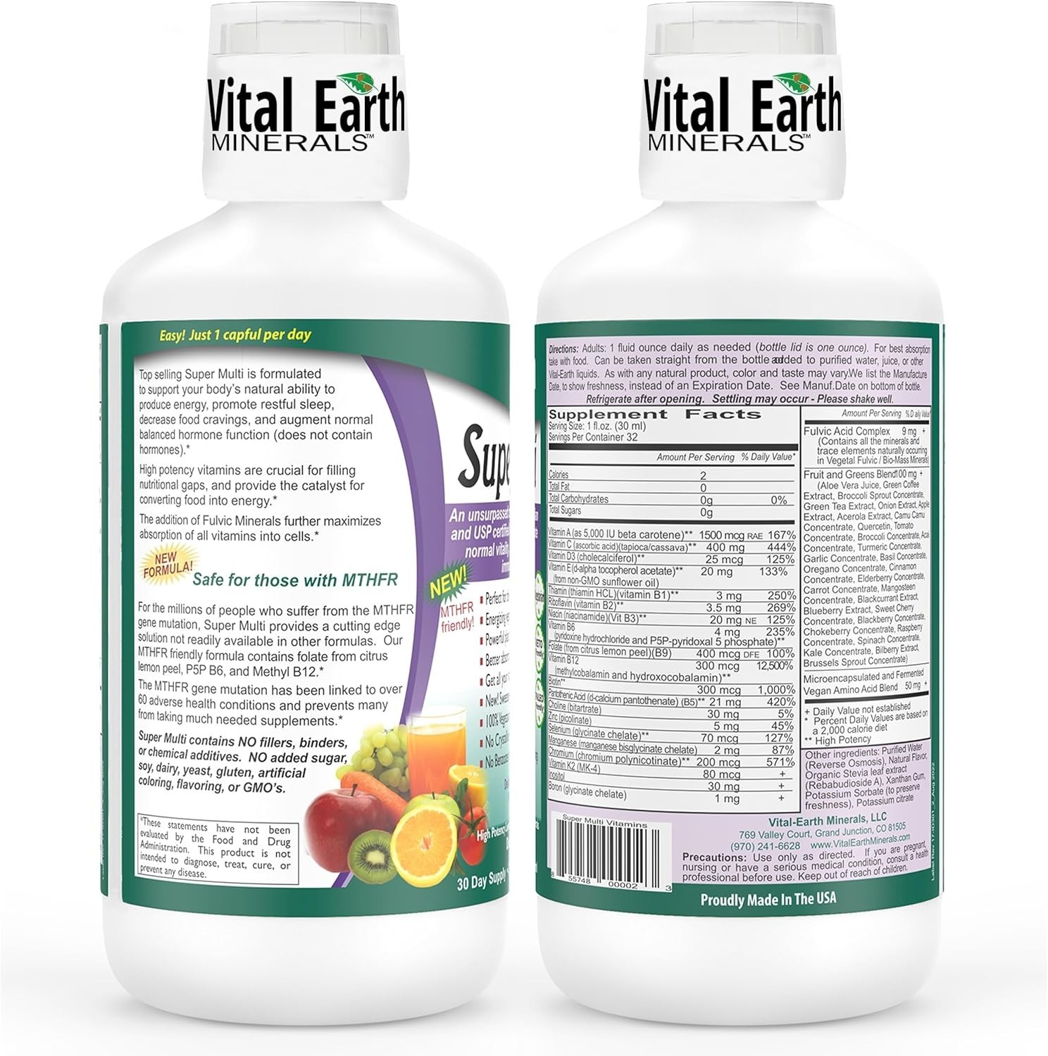 Vital Earth Minerals Super Multi, Natural Passion Fruit Flavor – 32 fl oz