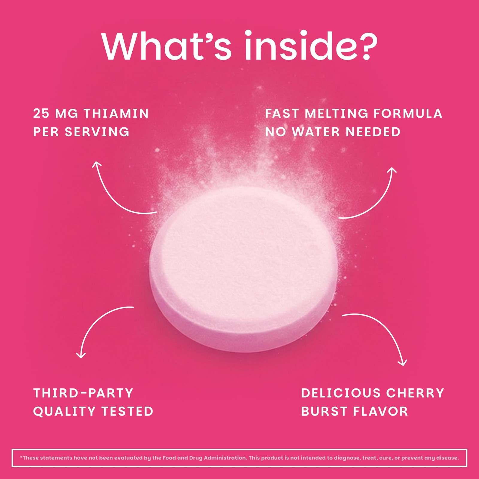 EZ Melts Dissolvable Vitamin B1 25 mg – Thiamin 90 Count (Pack of 1)