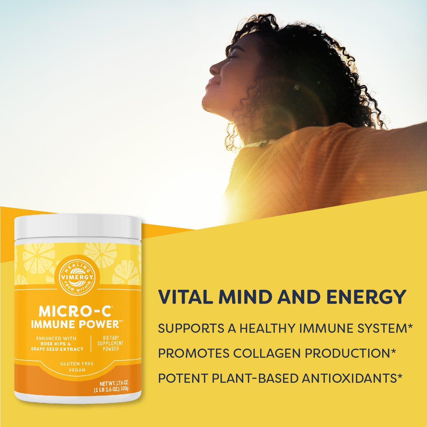Vimergy Micro-C Immune Powder TM * – 500g – 278 servings – 1000mg/serving