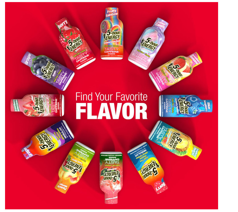 5 Hour Energy Berry 20 Pack 1.93oz Energy Shot Sugar Free Zero Calorie