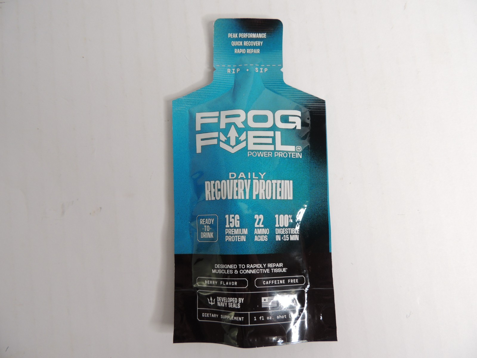 Lot of 21 x 1oz Frog Fuel Daily Recovery Protein Packs Berry Flavor – Open Box