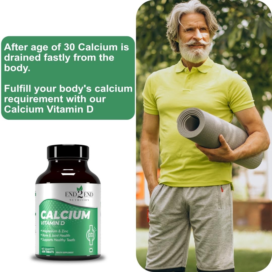 End2.End Nutrition Calcium Magnesium Zinc D 120 Tablets