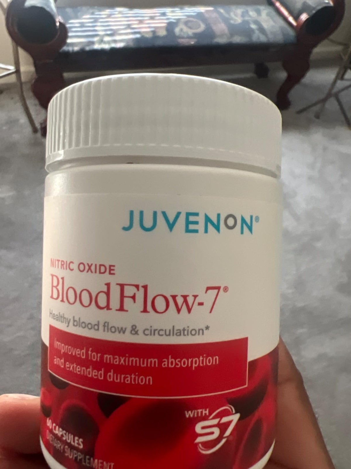 BloodFlow-7 Juvenon | Nitric Oxide Boost 230% | Circulation Support 60 Caps