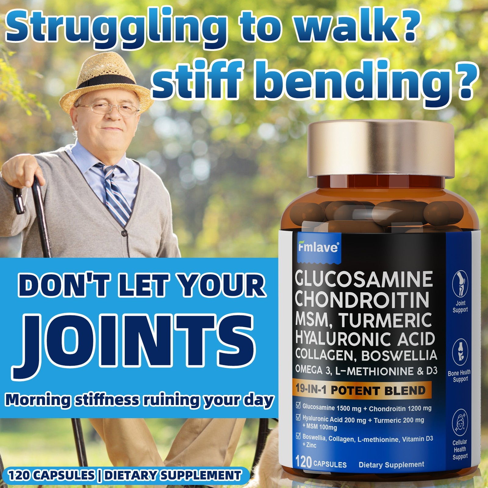 Glucosamine Chondroitin MSM Turmeric – Joint Health Supplement Joint Pain Relief