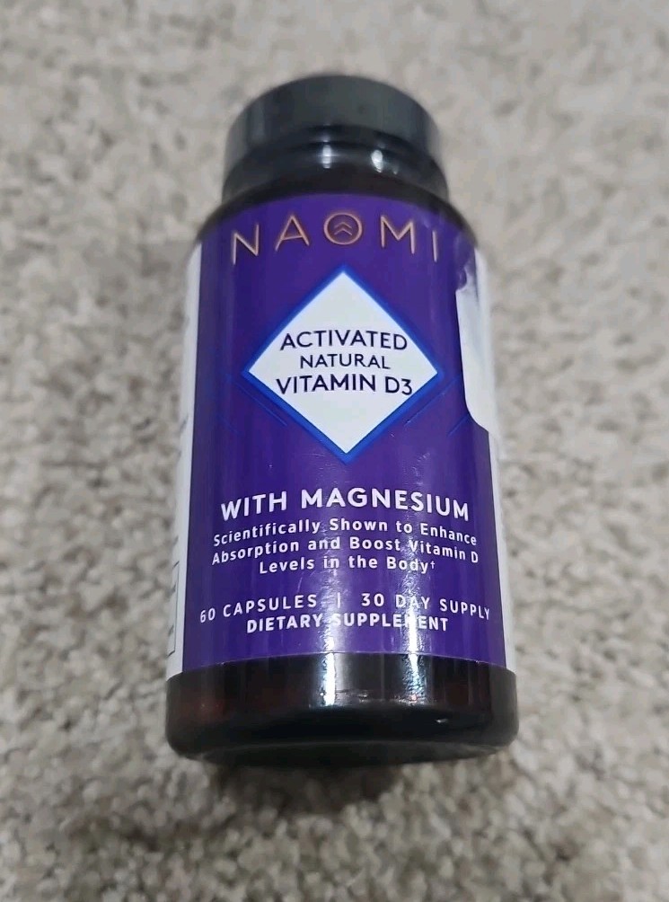 NAOMI Activated Vitamin D3 5000 IU (125 mcg) Supplement with Magnesium Exp 9/26