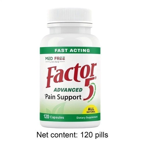 1-3Pack Med Free Living Factor 5 Joint Muscle Support Capsules 120 Count